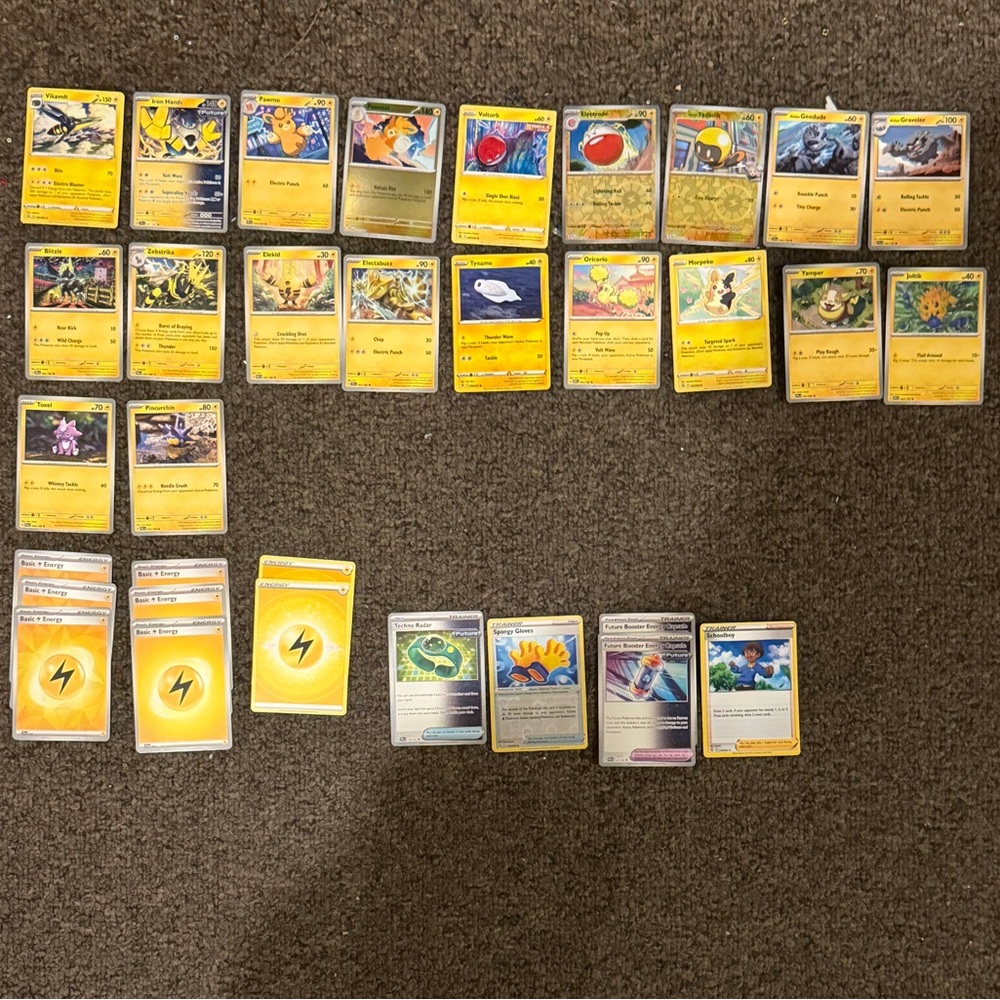 ⚡ Pokémon TCG Electric Deck Builder Lot | 30+ Cards | Trainers + Energy ⚡